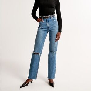 Abercrombie & Fitch Blue Straight Leg Jeans